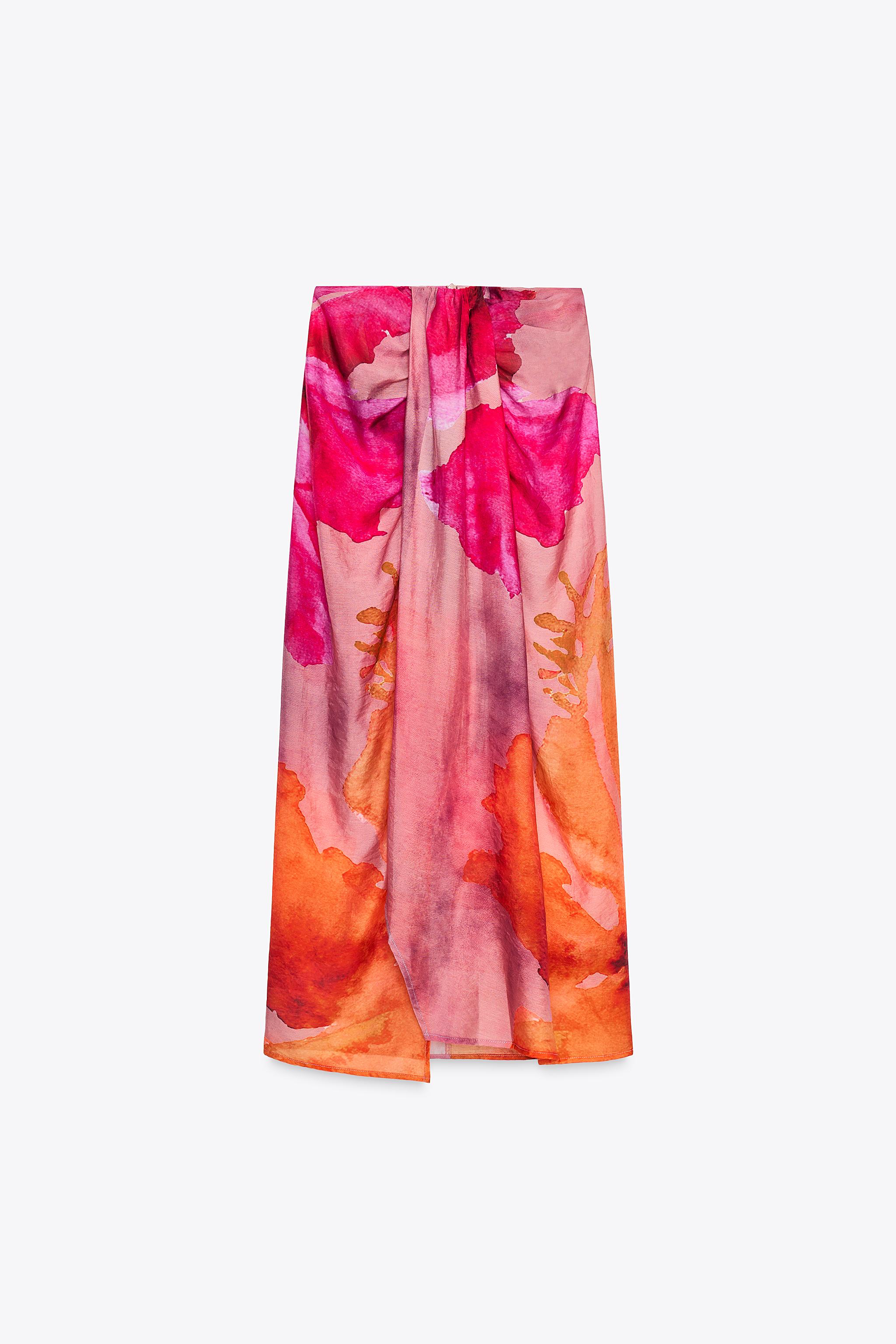 フラワー柄ノットパレオ - フクシア | ZARA Japan / 日本