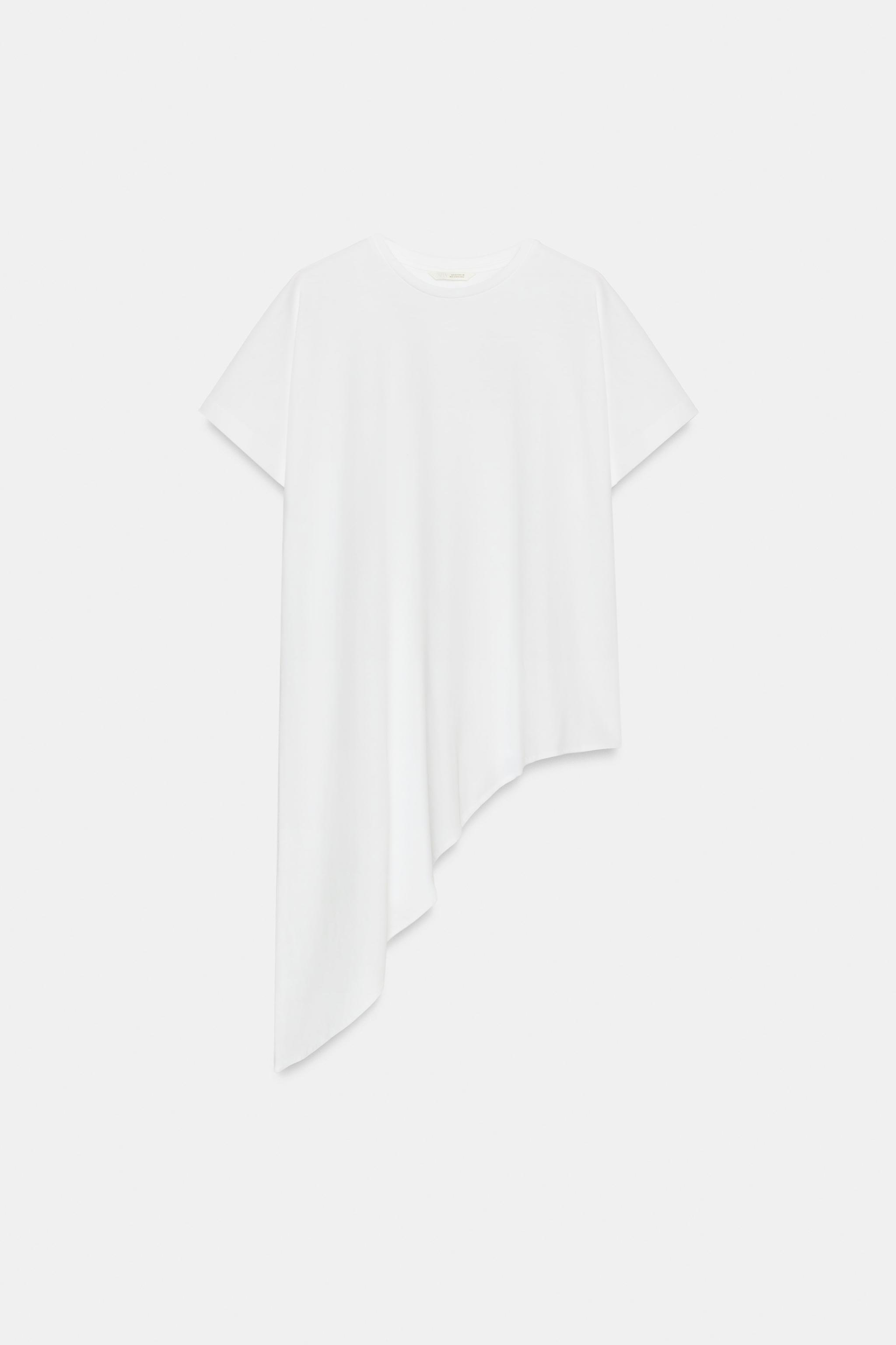 T-SHIRT ASYMÉTRIQUE À MANCHES COURTES