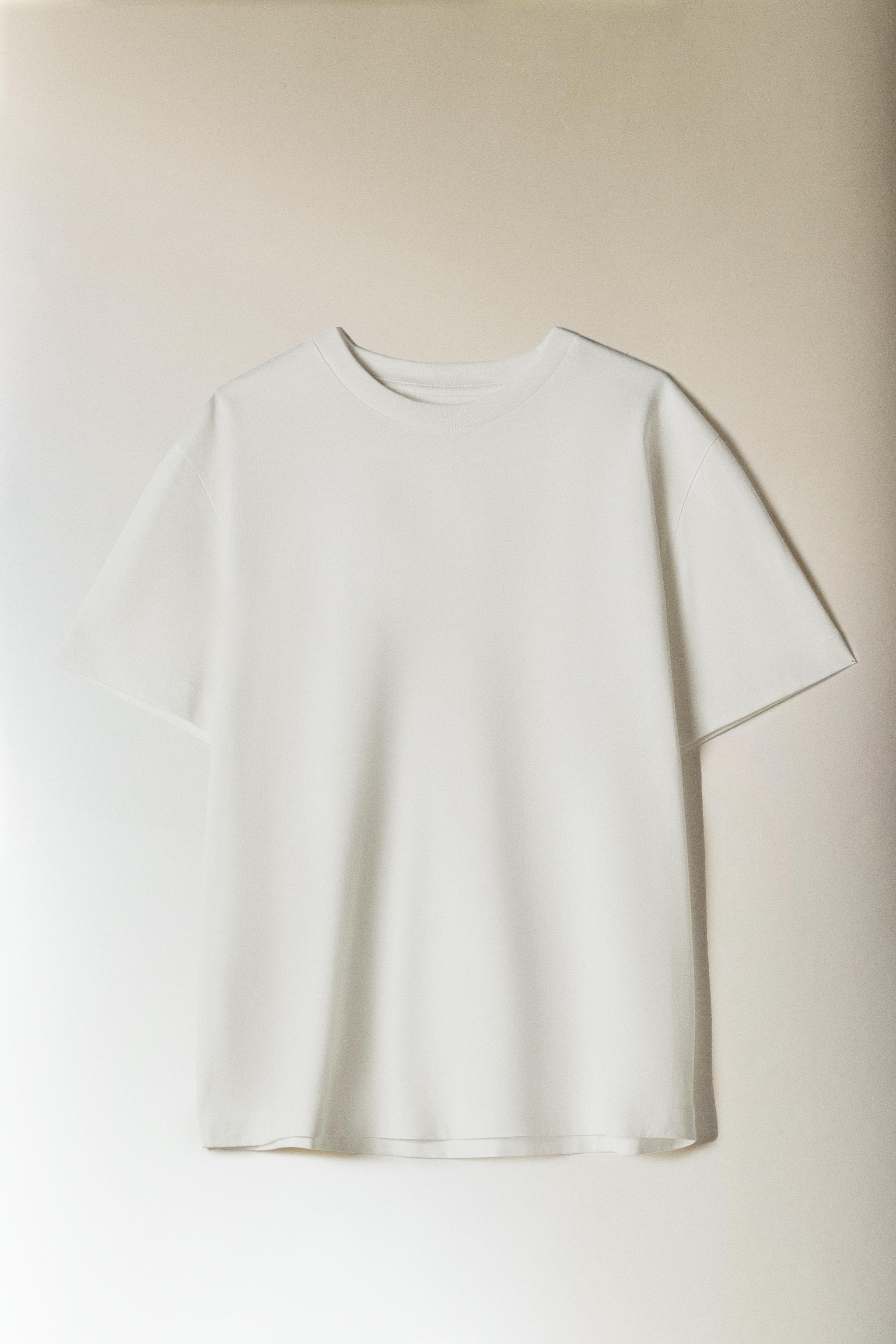 SHORT SLEEVE COTTON T-SHIRT - White | ZARA United States