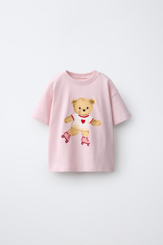 ANIMAL PRINT T-SHIRT - Light pink by Zara - Image 0