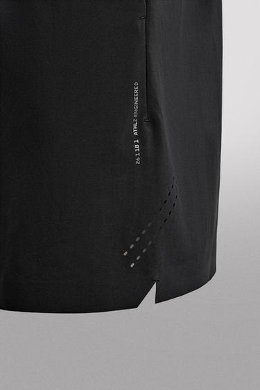 LIGHTWEIGHT PERFORATED SHORTS - Black by Zara - Image 7
