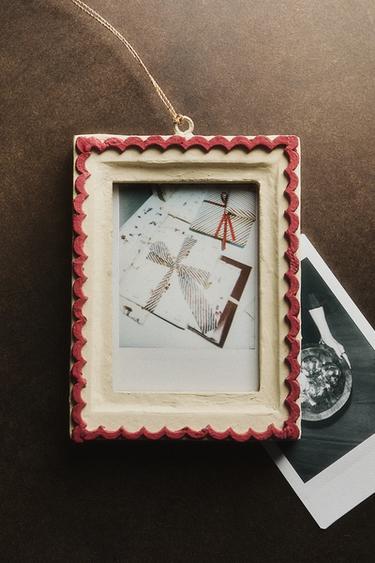 PAPIER-MÂCHÉ FRAME TREE DECORATION - Red by Zara - Image 4