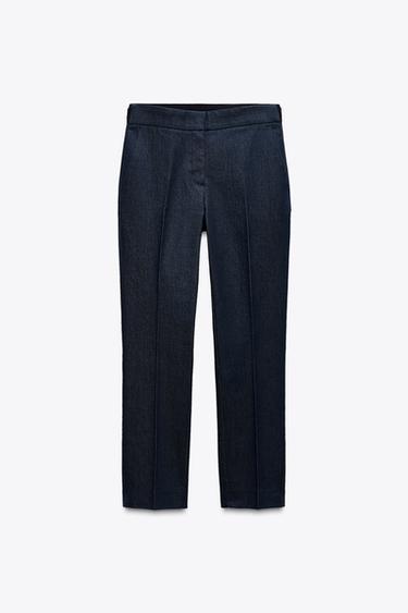 SOFT CROPPED TROUSERS - Blue / Indigo by Zara