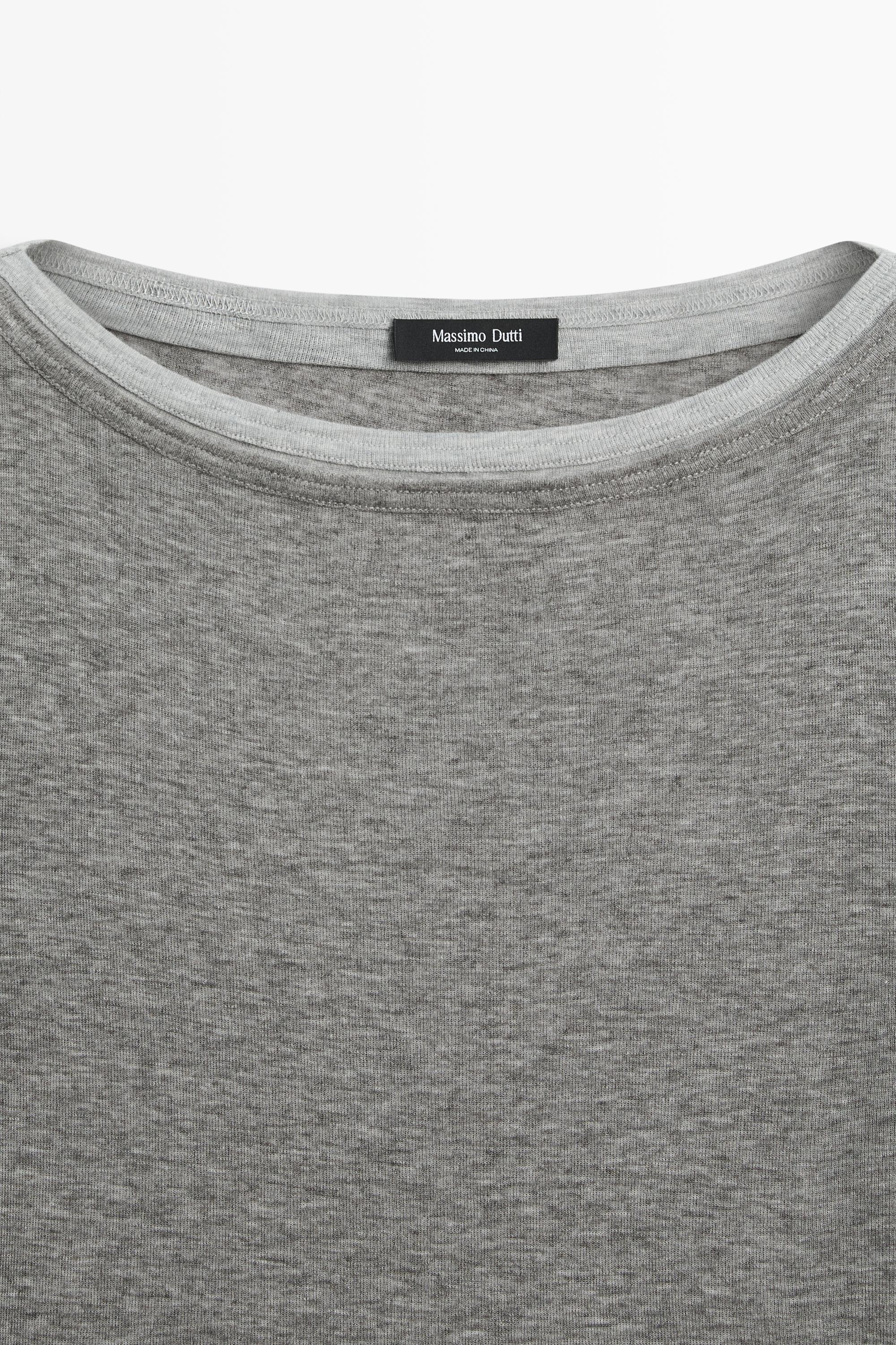 Double boat neck T-shirt