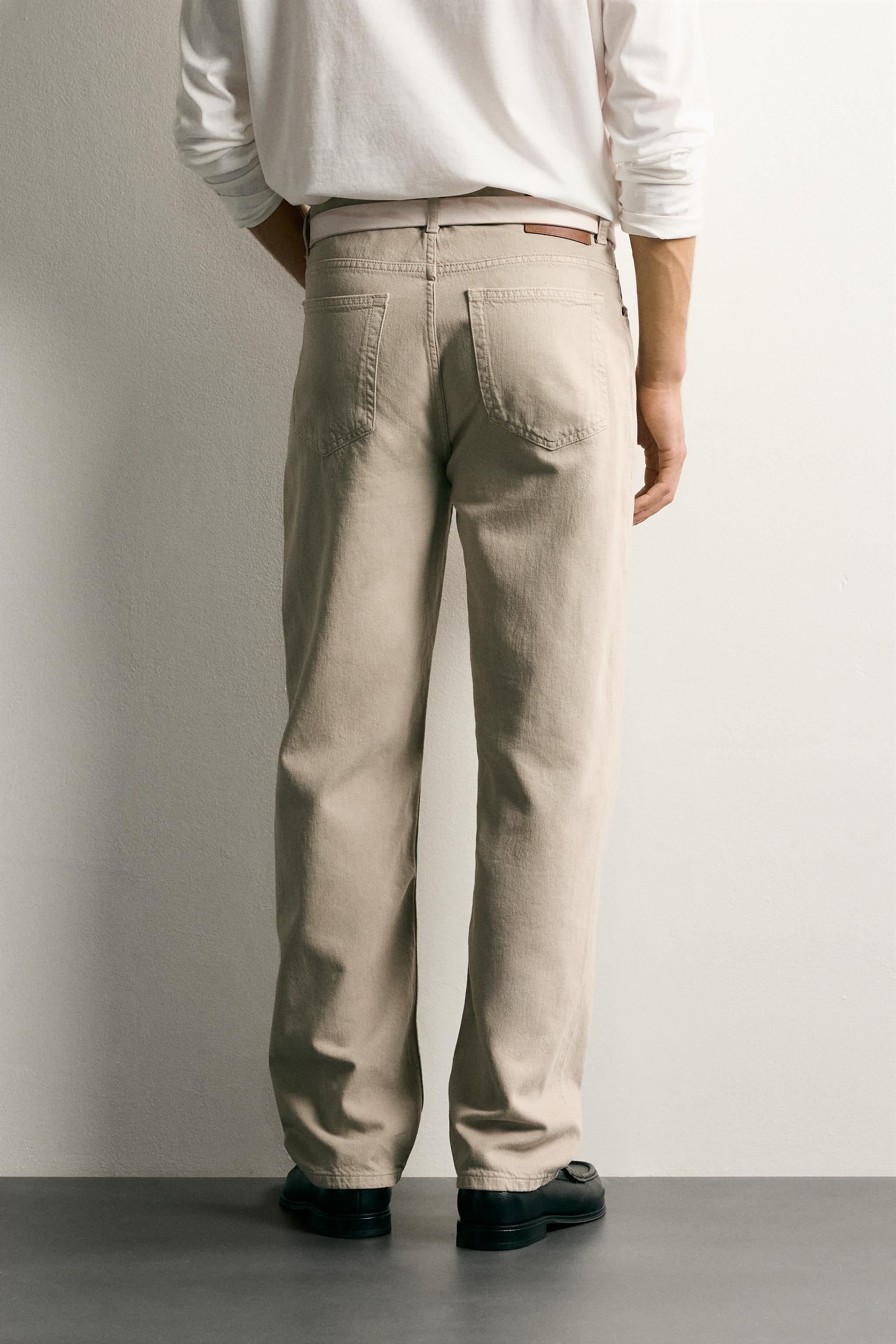 Мужские джинсы Zara LIGHTWEIGHT COTTON-HEMP JEANS — фото 3