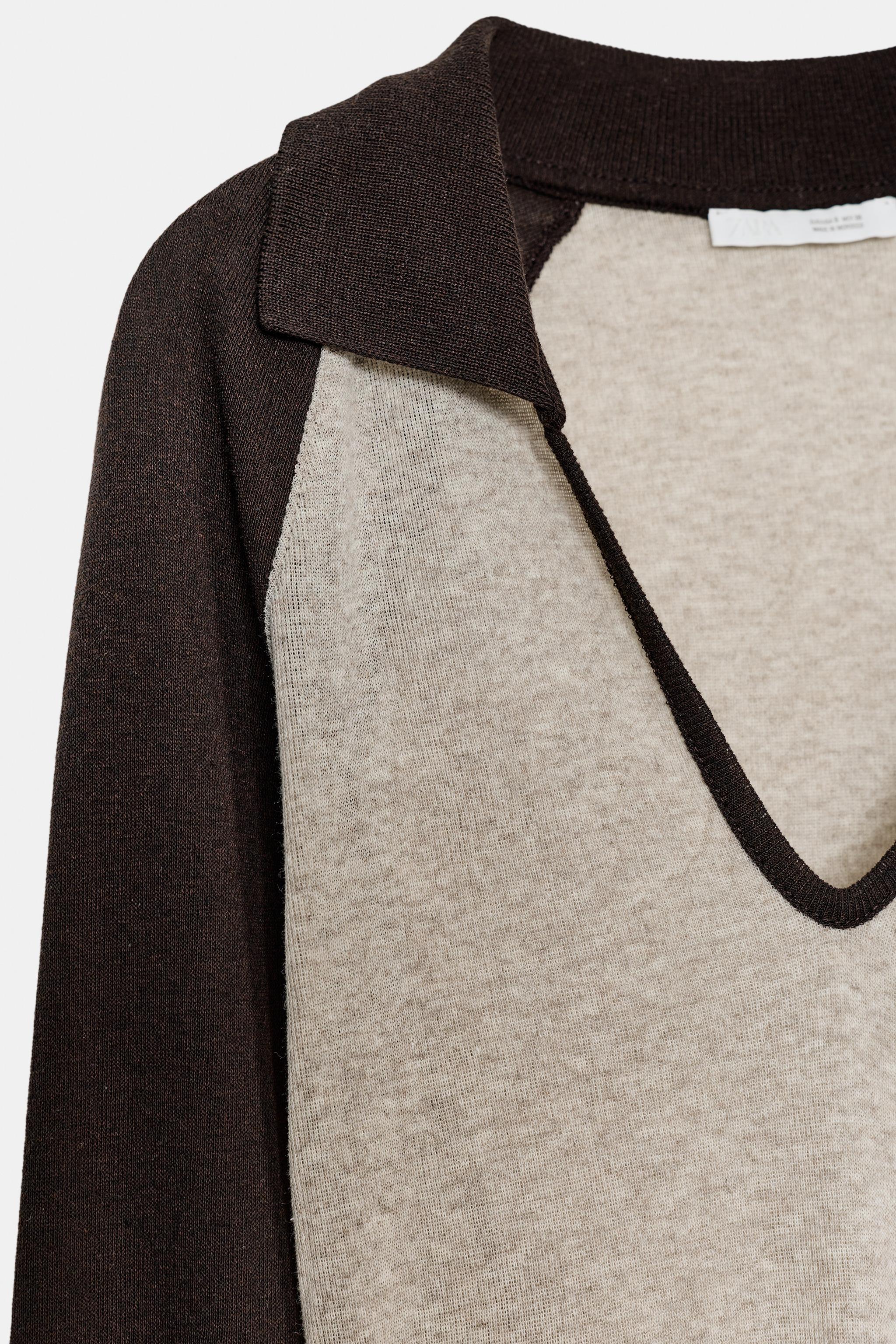 CONTRAST POLO COLLAR T-SHIRT