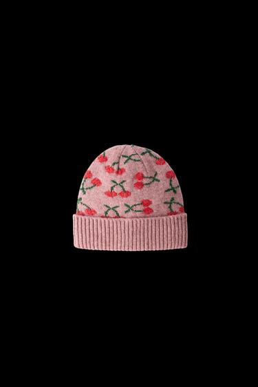 STRICKMÜTZE MIT KIRSCHEN - Rosa von Zara - Bild 0