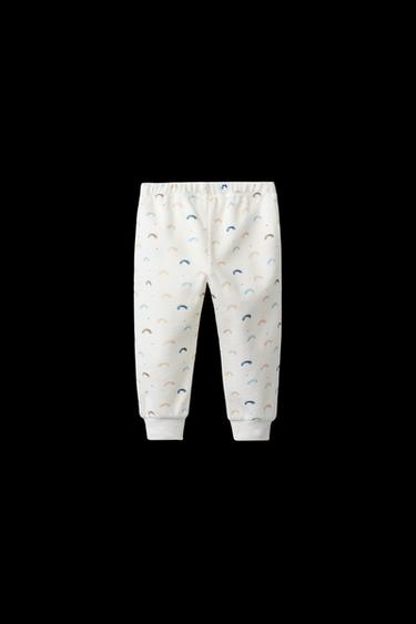 2-6 YEARS/ RAINBOW VELOUR PYJAMAS - Ecru by Zara
