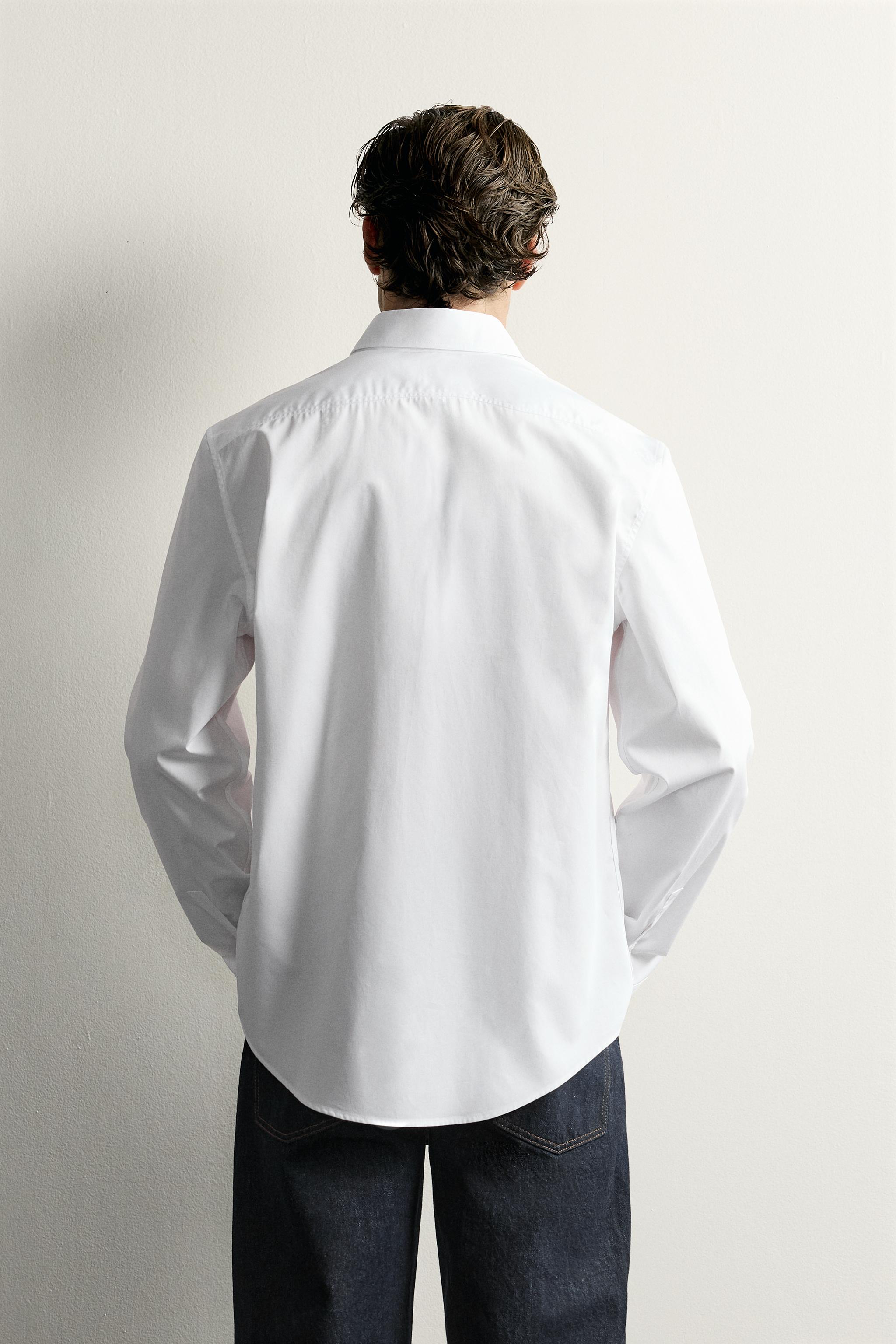 Zara PAMUKLU SLIM FIT GÖMLEK görsel 3