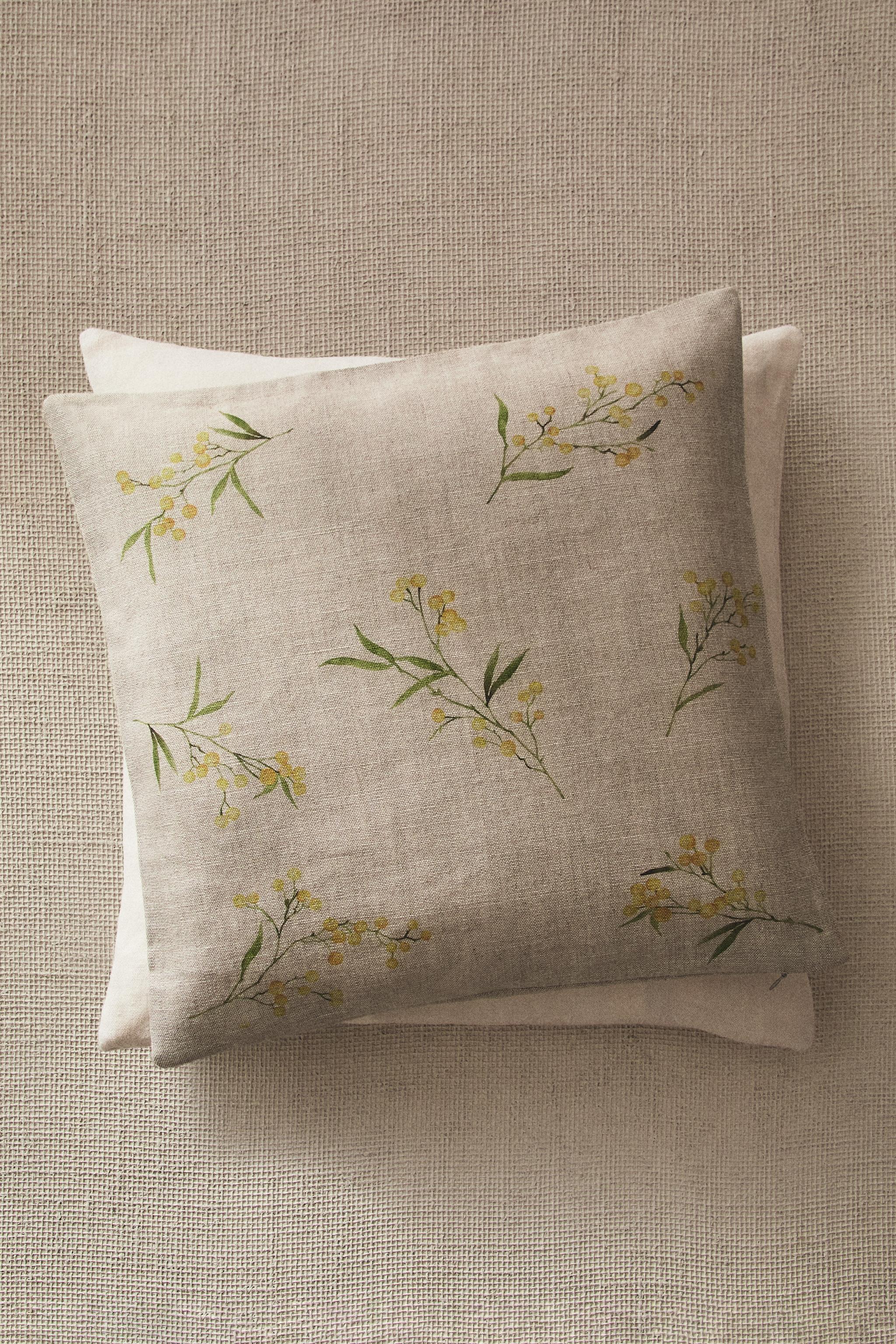 HOUSSE DE COUSSIN IMPRIMÉ MIMOSA
