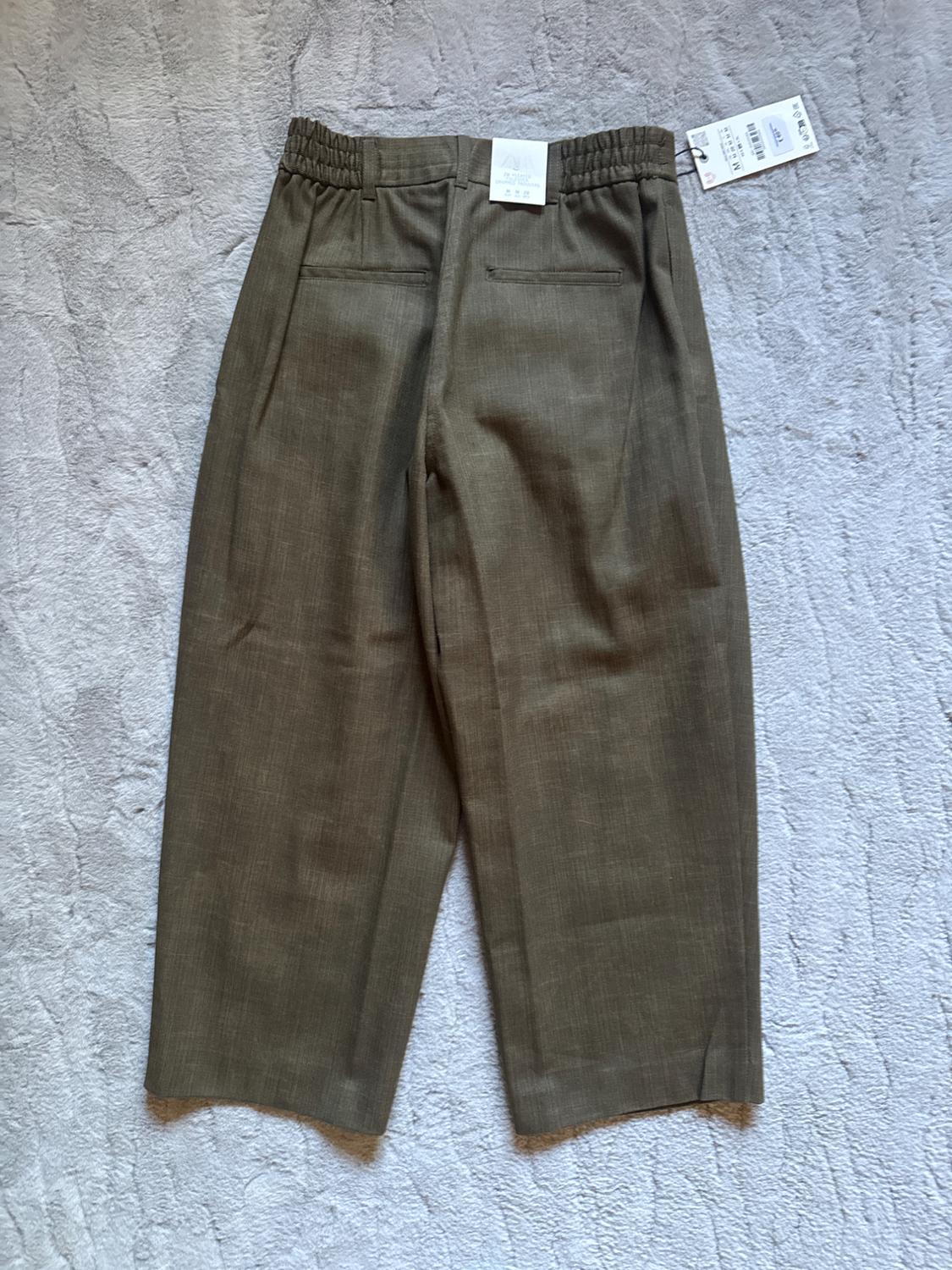 ZW COLLECTION CROPPED TROUSERS WITH DARTS - Image 2