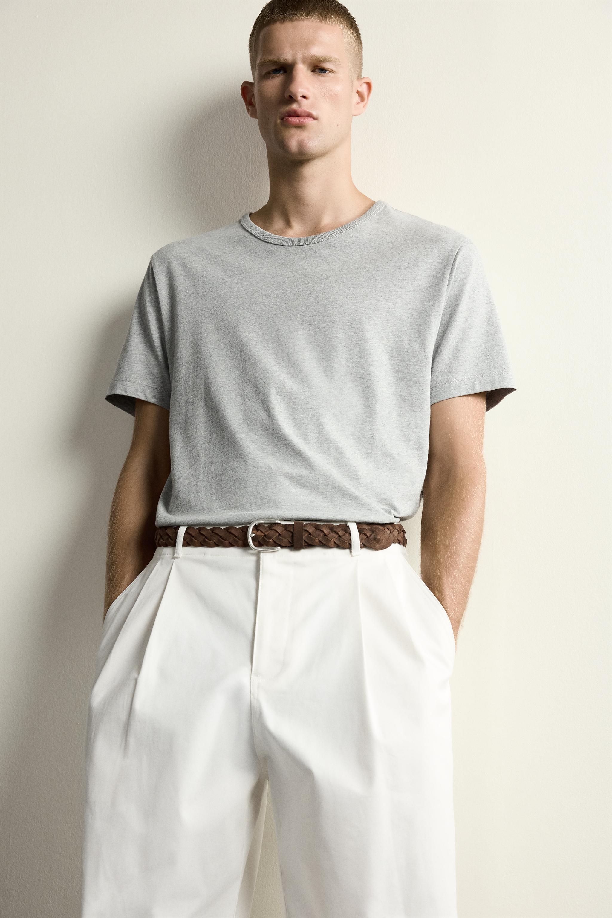 WAXED EFFECT BRAIDED LEATHER BELT