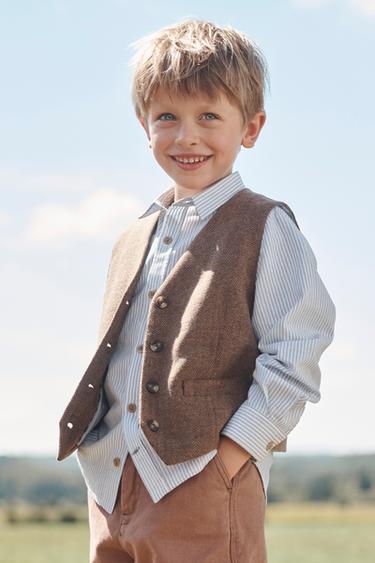 WESTE MIT FISCHGRÄTMUSTER UND WOLLE – LIMITED EDITION - Braun von Zara - Bild 0