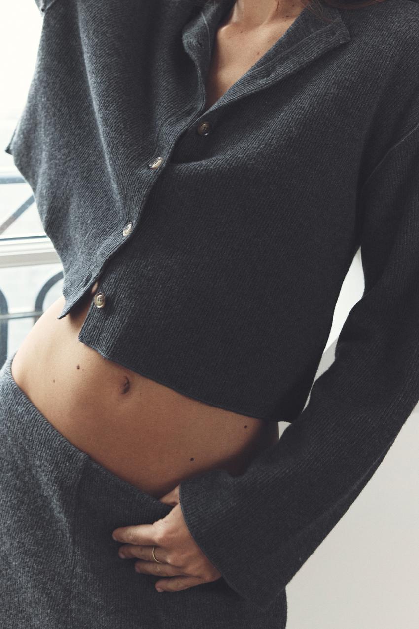 SOFT FEEL RIBBED CARDIGAN