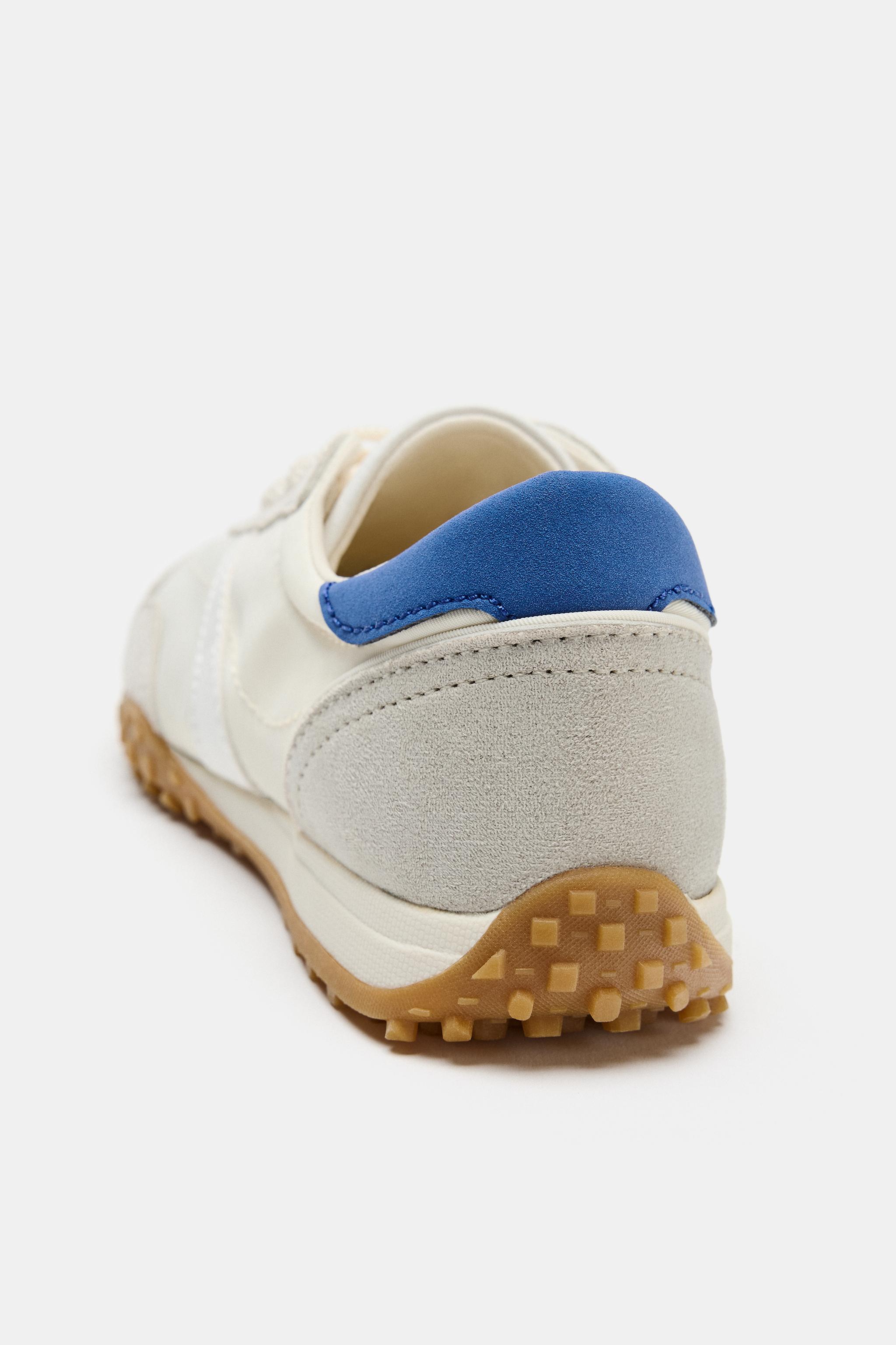 Женские кроссовки Zara CONTRAST HEEL BLUCHER SNEAKERS — фото 6