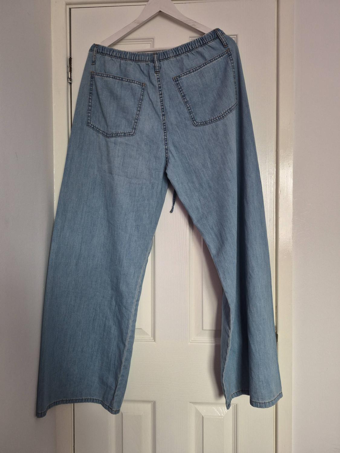 DRAWSTRING LOOSE-FITTING DENIM TROUSERS - Image 3