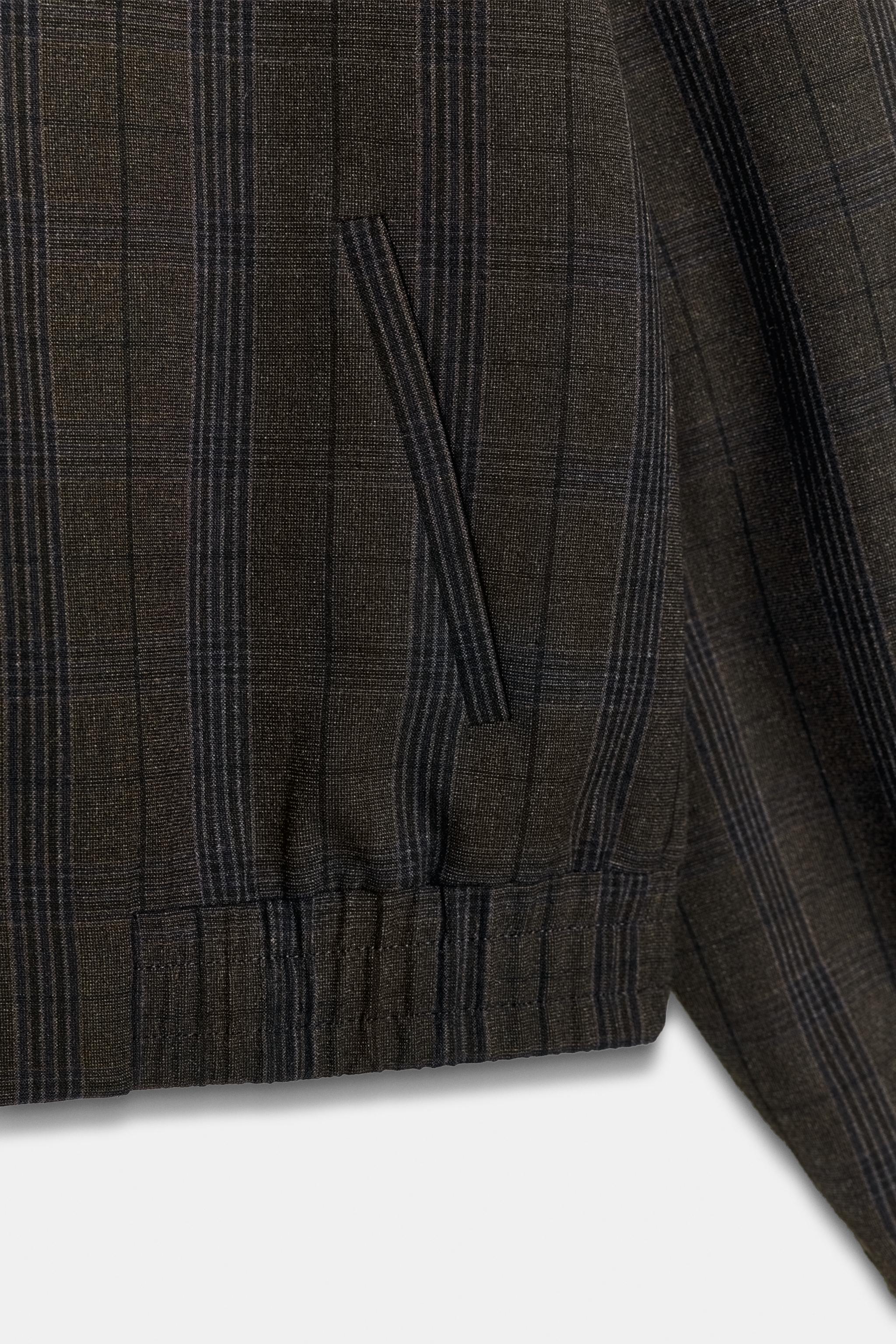 PLAID BOMBER JACKET