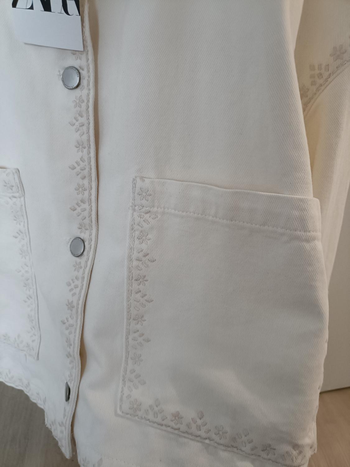 ZW COLLECTION EMBROIDERED OVERSHIRT WITH POCKETS - Image 4