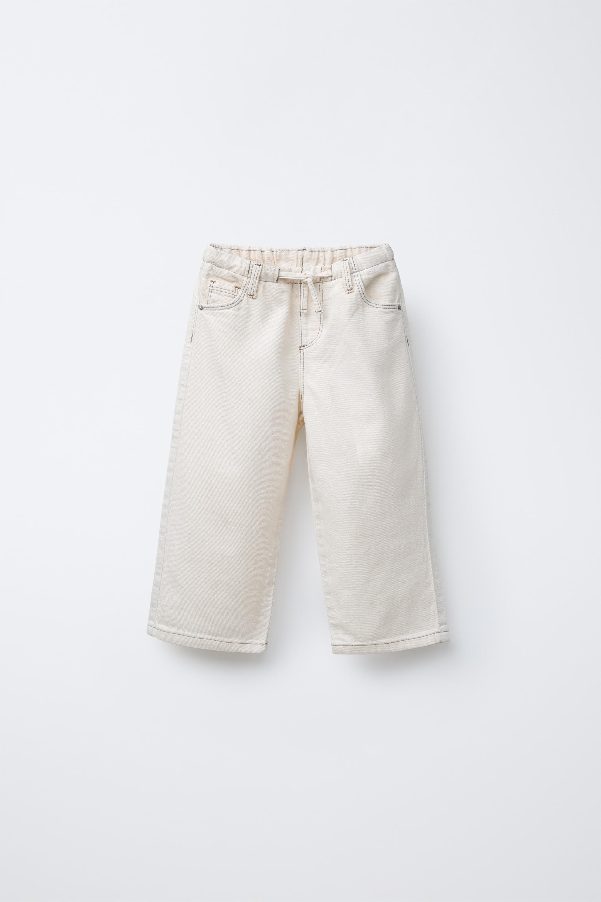 TWILL WIDE LEG PANTS - Ecru | ZARA United States TWILL WIDE LEG PANTS - Ecru | ZARA United States