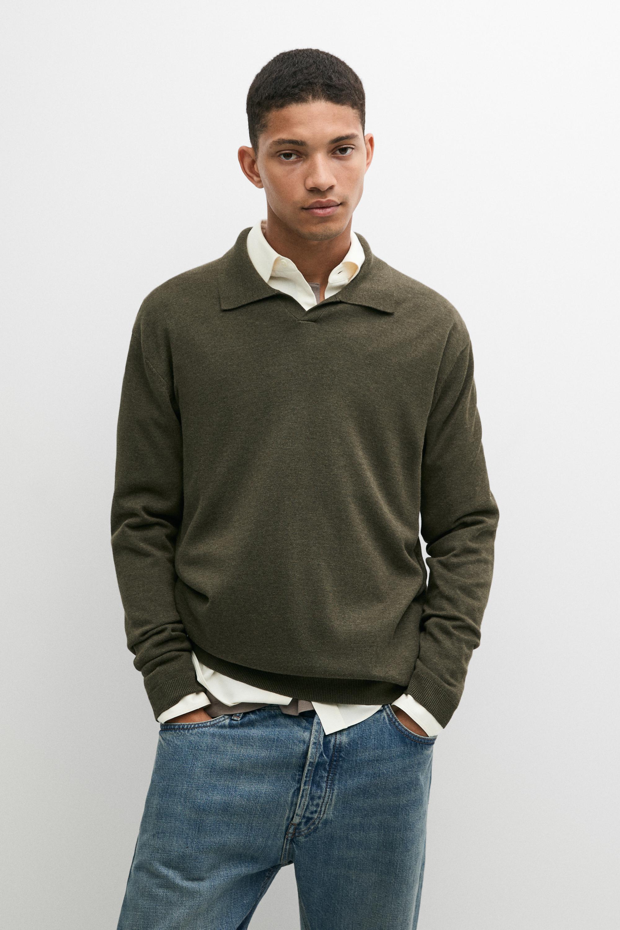 Pull en maille col polo