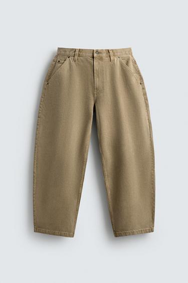BALLOON FIT JEANS - Sand by Zara