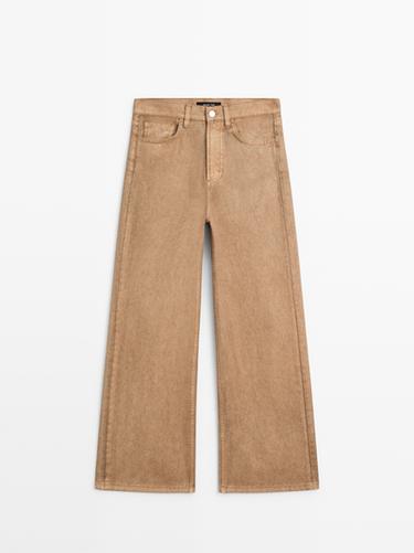 Zara Wide-leg jeans - taupe brown