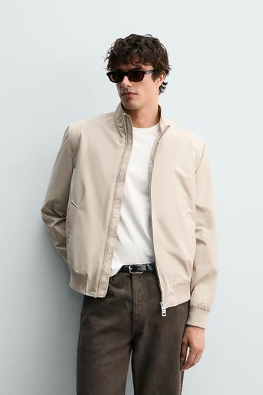 Zara WATER REPELLENT TECHNICAL JACKET - Beige