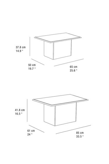 TRAVERTINE MARBLE SIDE TABLE - Ecru / Beige by Zara - Image 6