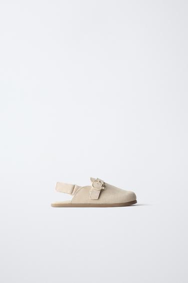 CLOGS AUS LEDER - Sandfarbe von Zara