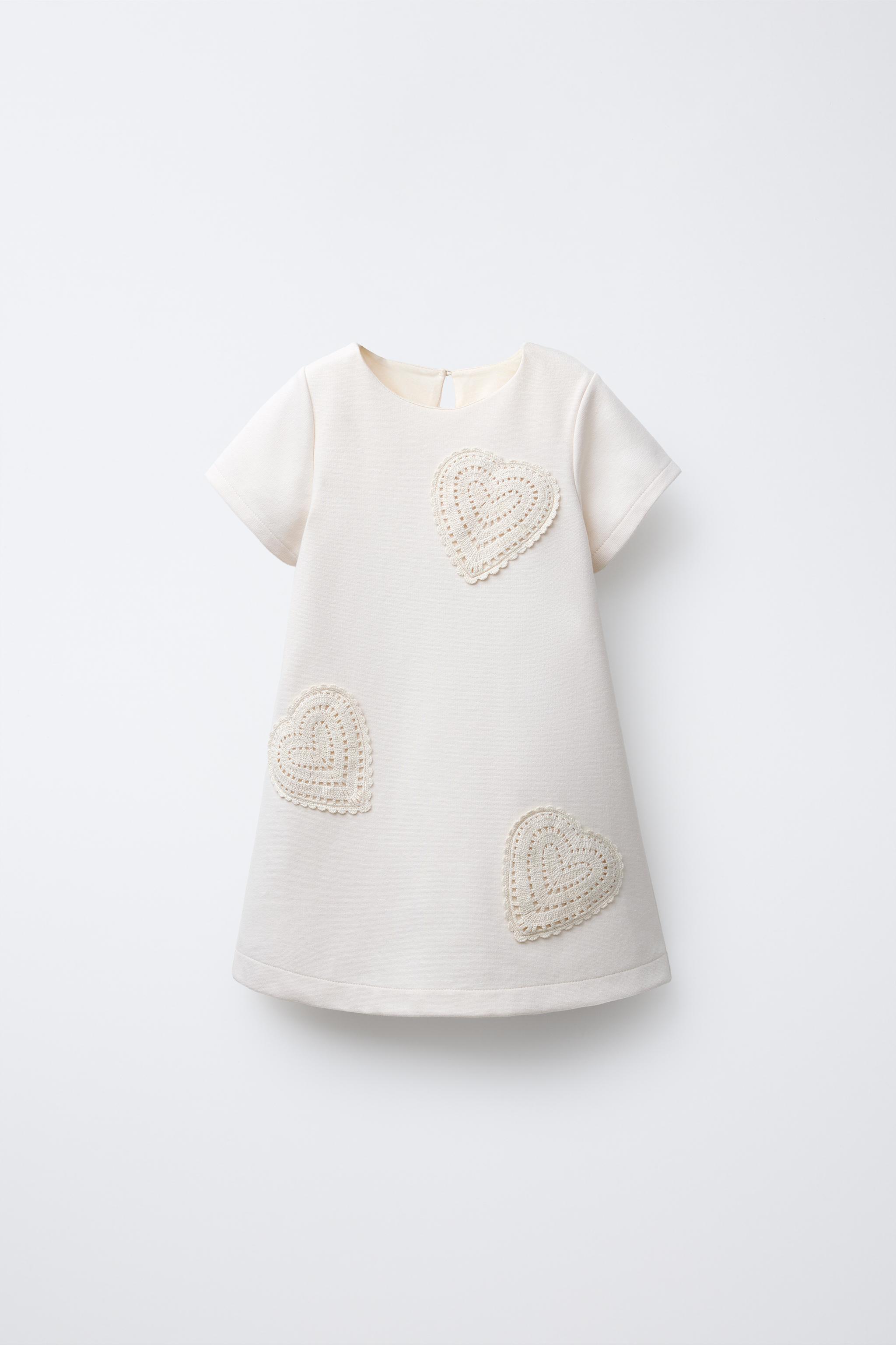 アップリケ付きワンピース - ブラック | ZARA Japan / 日本