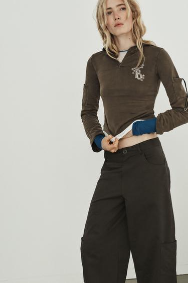 VOLUME CARGO TROUSERS - Dark khaki by Zara - Image 3