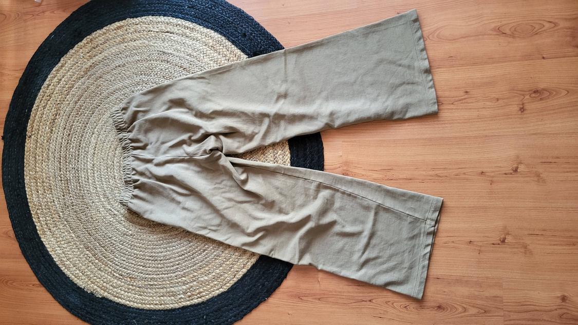 WASHED-EFFECT WIDE TROUSERS - Image 2