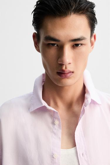 COTTON VOILE SHIRT - Mauve by Zara - Image 4