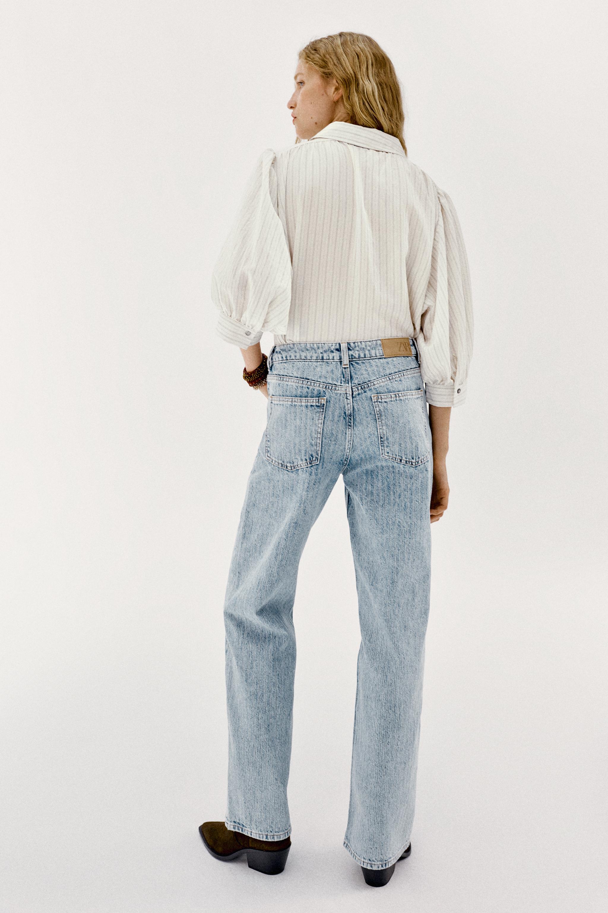 JEAN Z1975 DROIT TAILLE MI-HAUTE JACQUARD