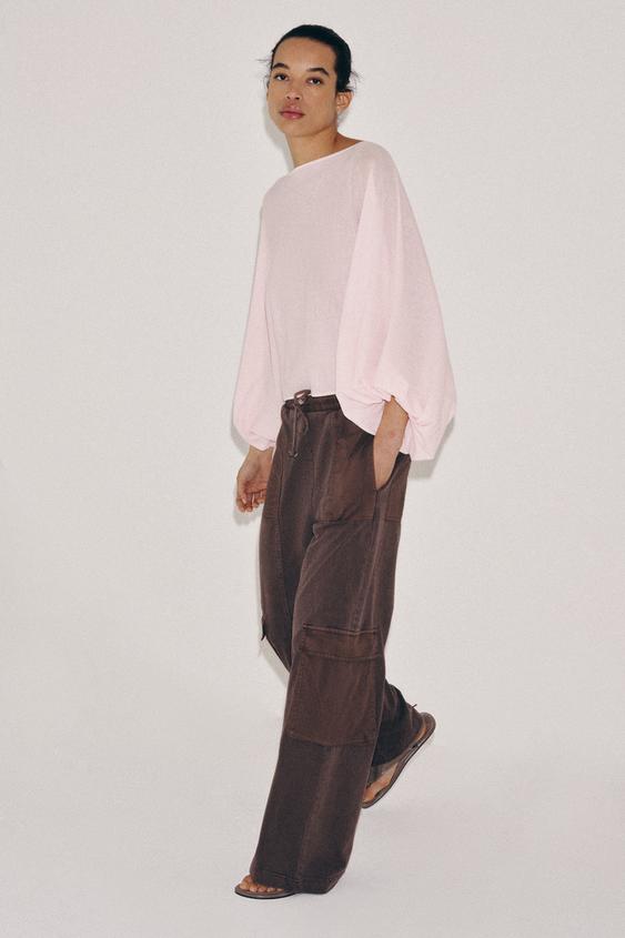 KNIT TOP WITH VOLUME SLEEVES from Zara - $49.90