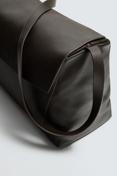 SAC BANDOULIÈRE XL EN CUIR ÉDITION LIMITÉE - Marron de Zara - Image 4