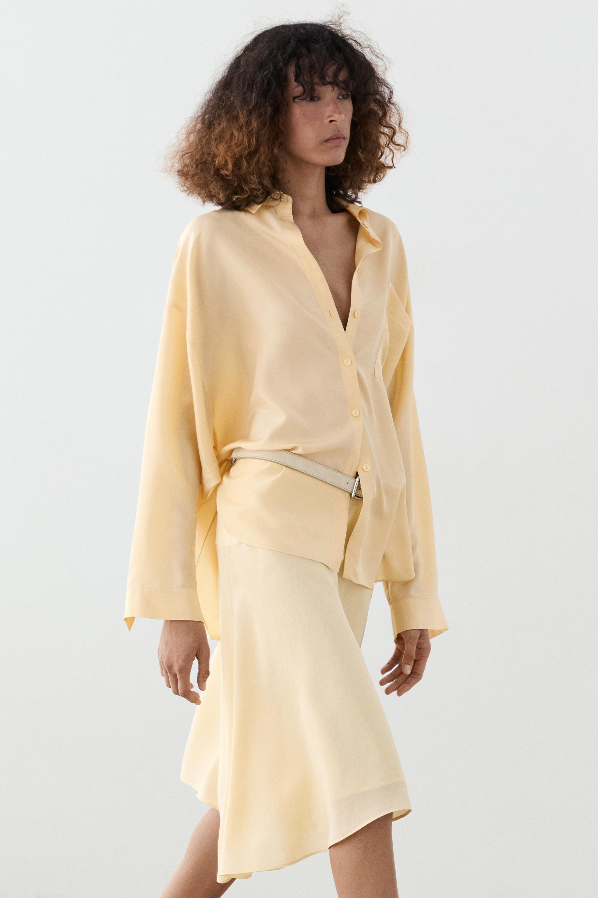 Flowing 100% silk shirt