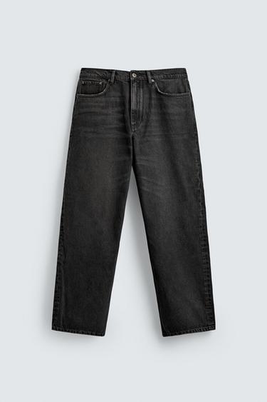 JEANS BAGGY FIT - Cărbune de la Zara