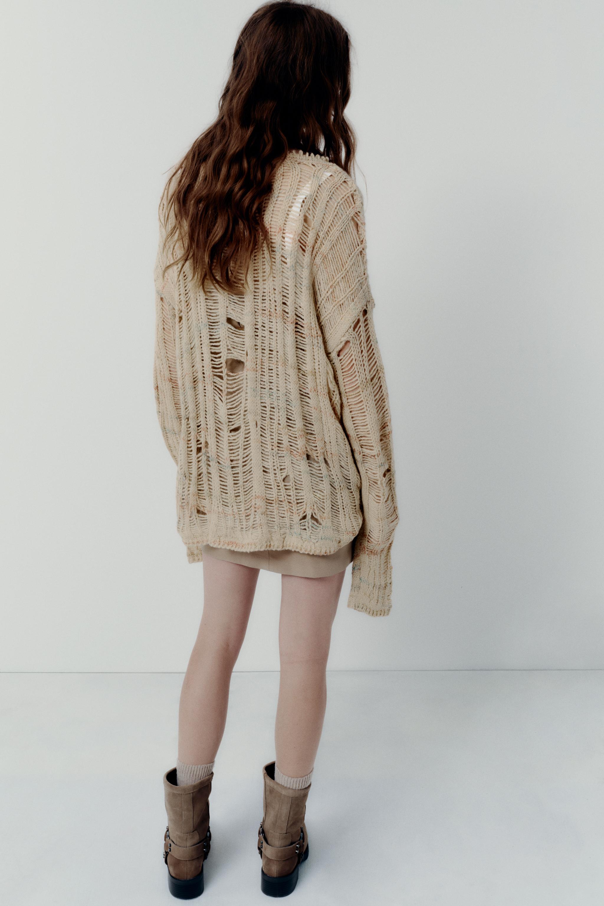 Zara limited edition cable knit outlet sweater