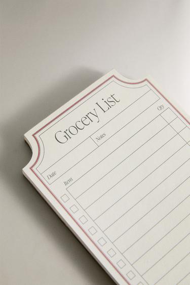 AIMANT LISTE DE COURSES (45 FEUILLES) - Tuile de Zara - Image 1