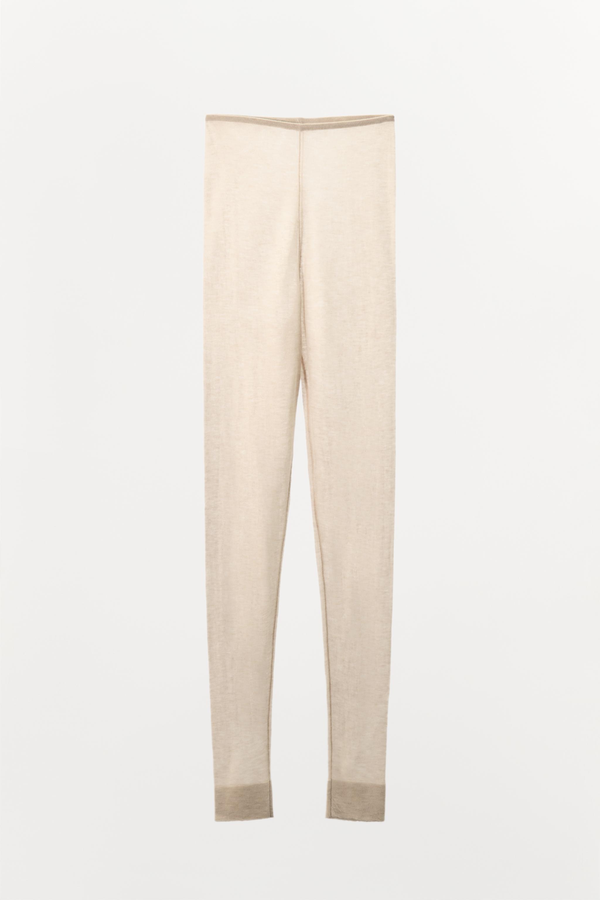 Beige leggings zara online