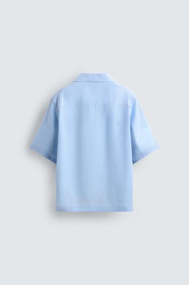 CHEMISE LYOCELL - LIN - Bleu ciel de Zara - Image 8