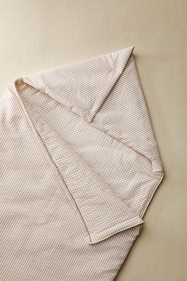 STRIPED CARRYCOT BABY WRAP - Oyster-white by Zara