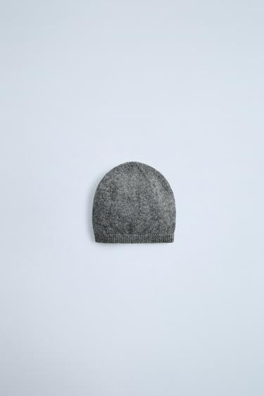 100% CASHMERE BEANIE - Dark grey by Zara
