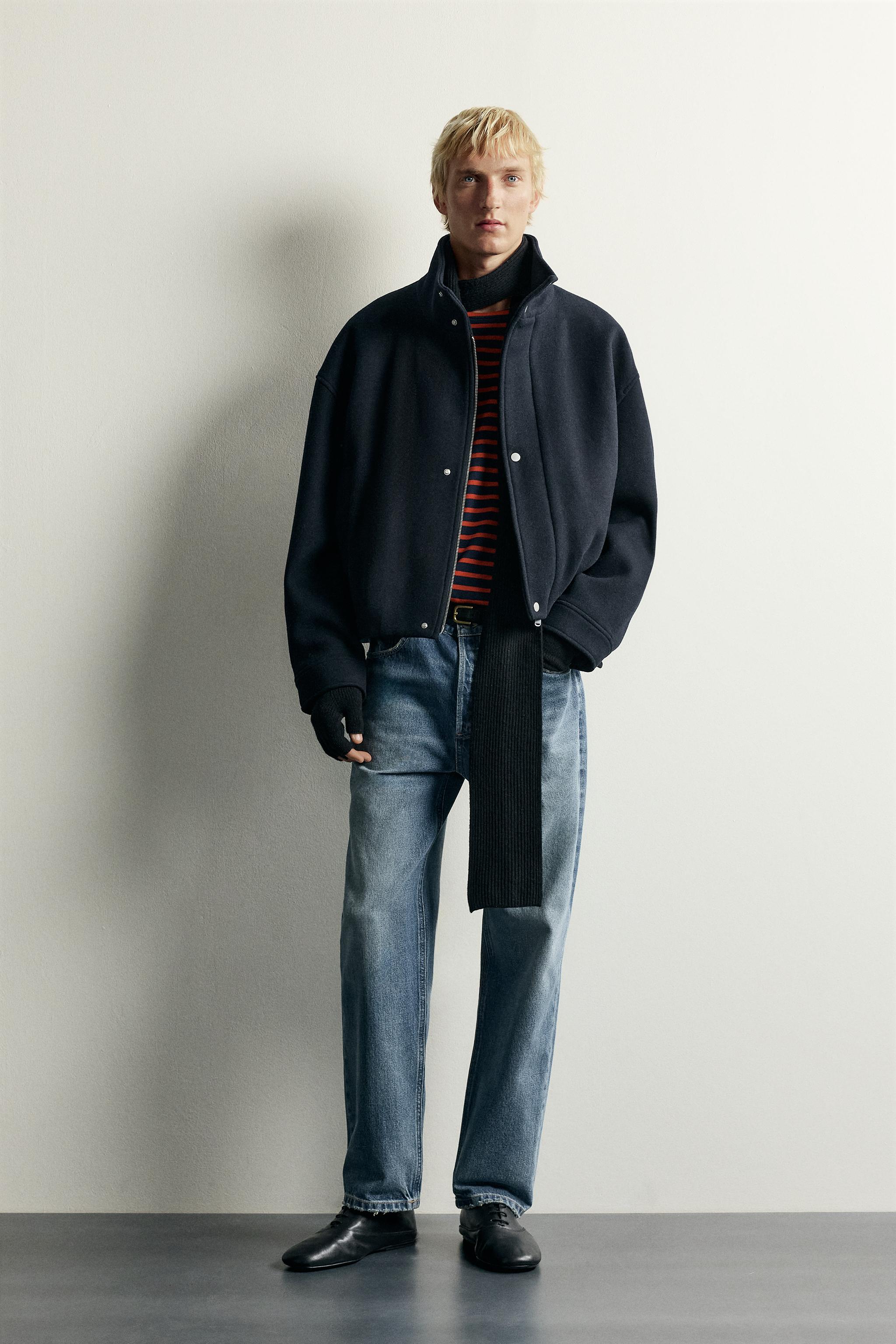 CROPPED WOOL-BLEND JACKET