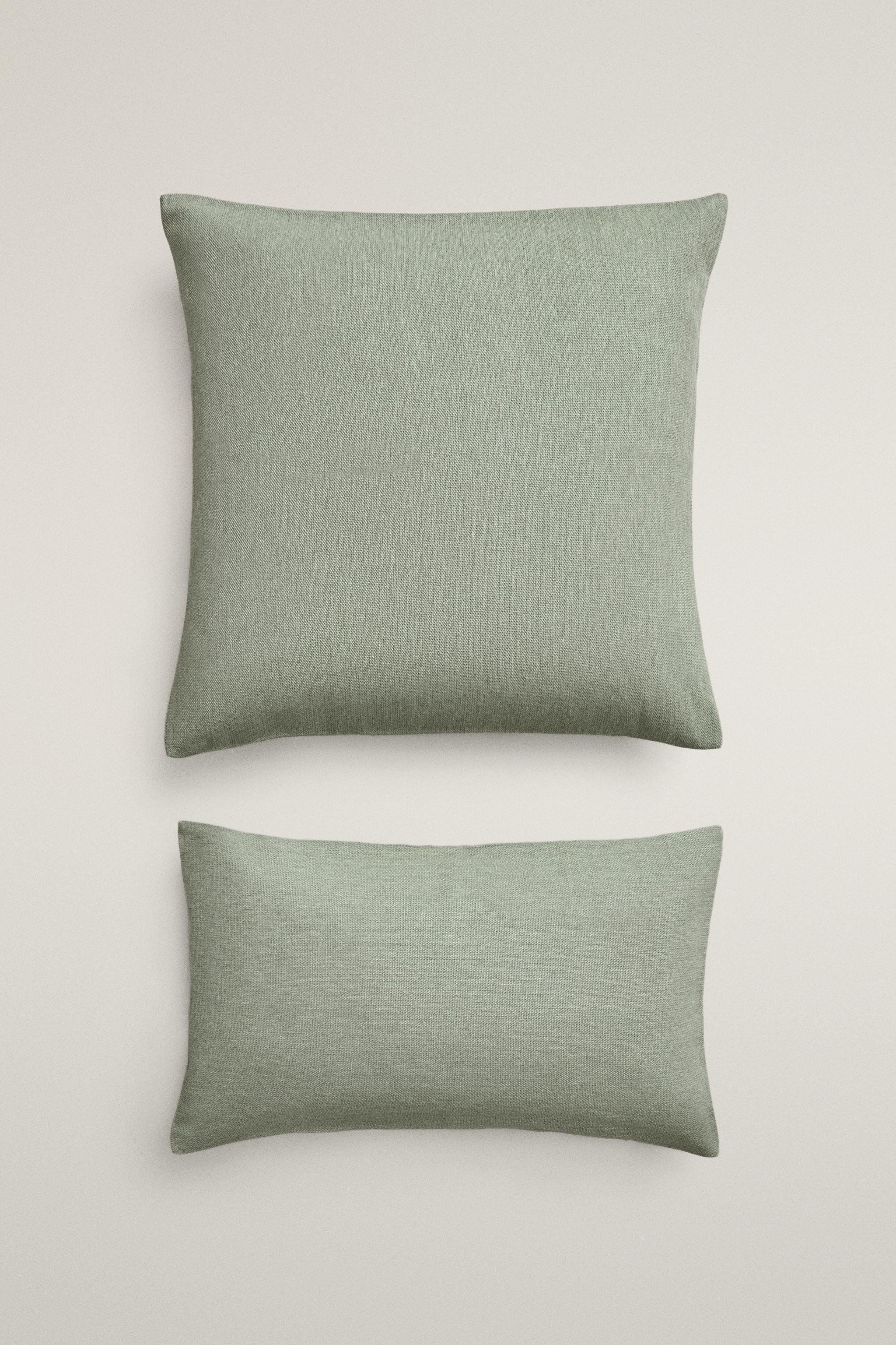 PLAIN CUSHION COVER — Mid-green