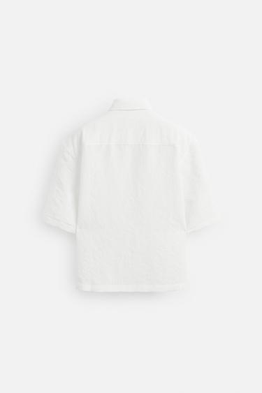 STRIPED JACQUARD SHIRT - White by Zara - Image 7