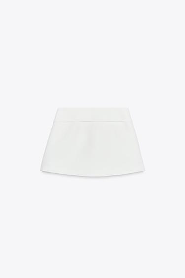 SKORT WITH BELT - White by Zara - Image 6