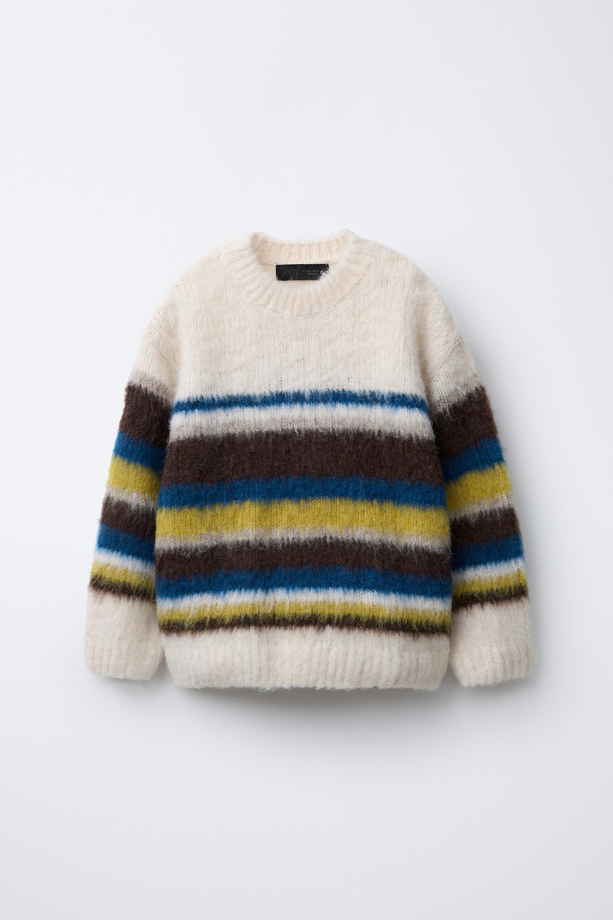 STRIPED KNIT JUMPER - Mid-ecru | ZARA South Africa