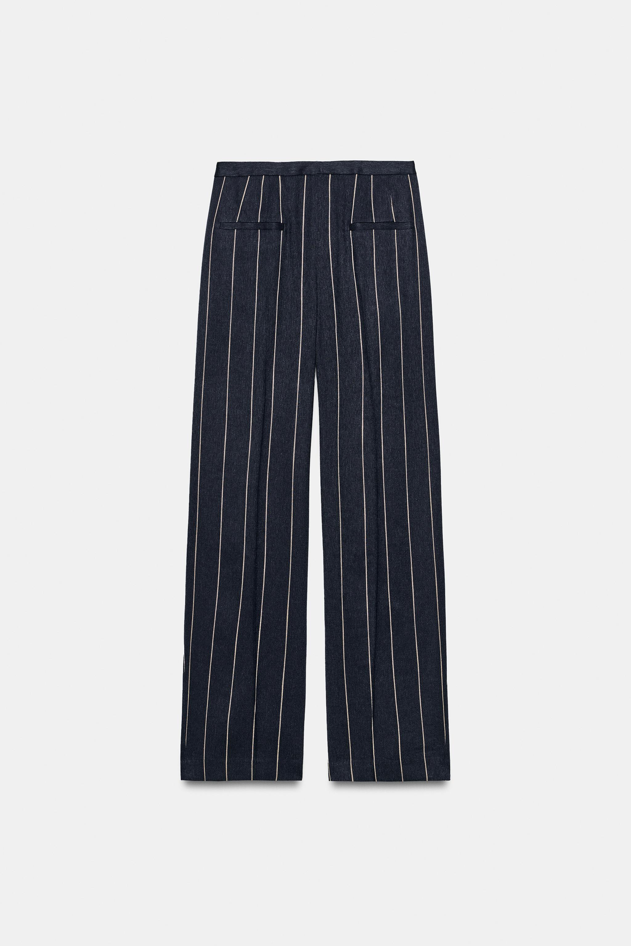 ZW COLLECTION STRIPED LINEN PANTS